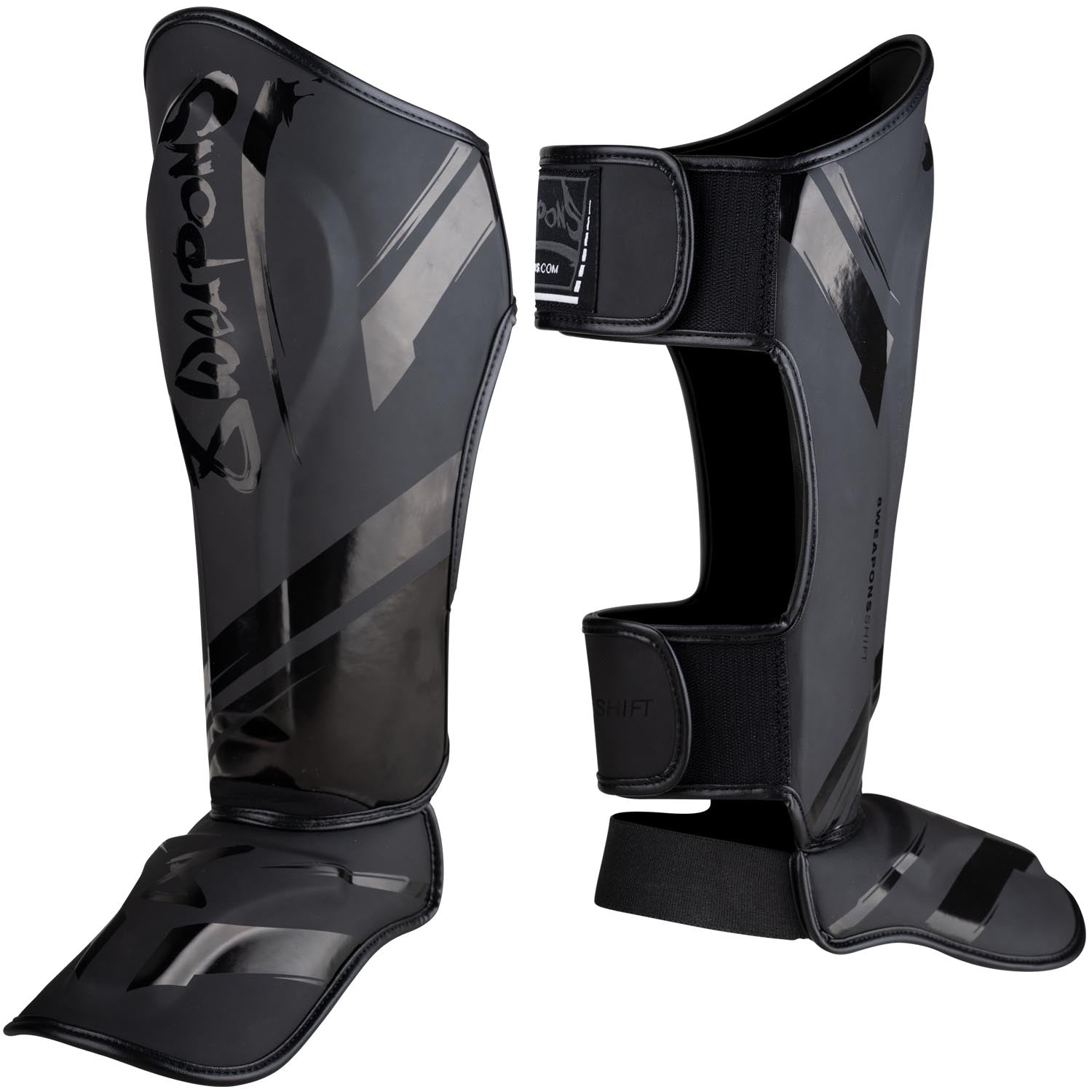 8 WEAPONS Shin Guards, Shift, black-black – 8 WEAPONS Fightgear