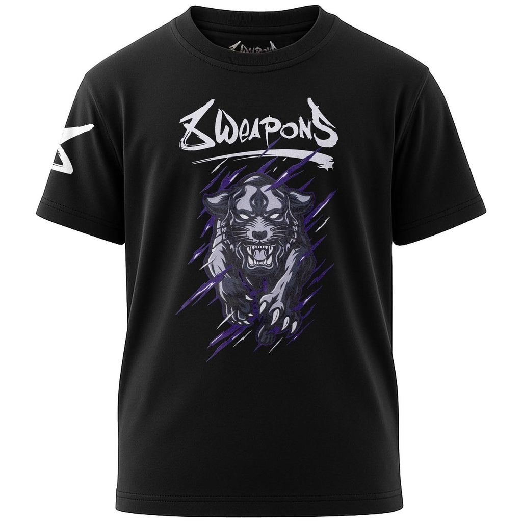 8 WEAPONS T-Shirt, Kids, Bestial Panther, black-purple