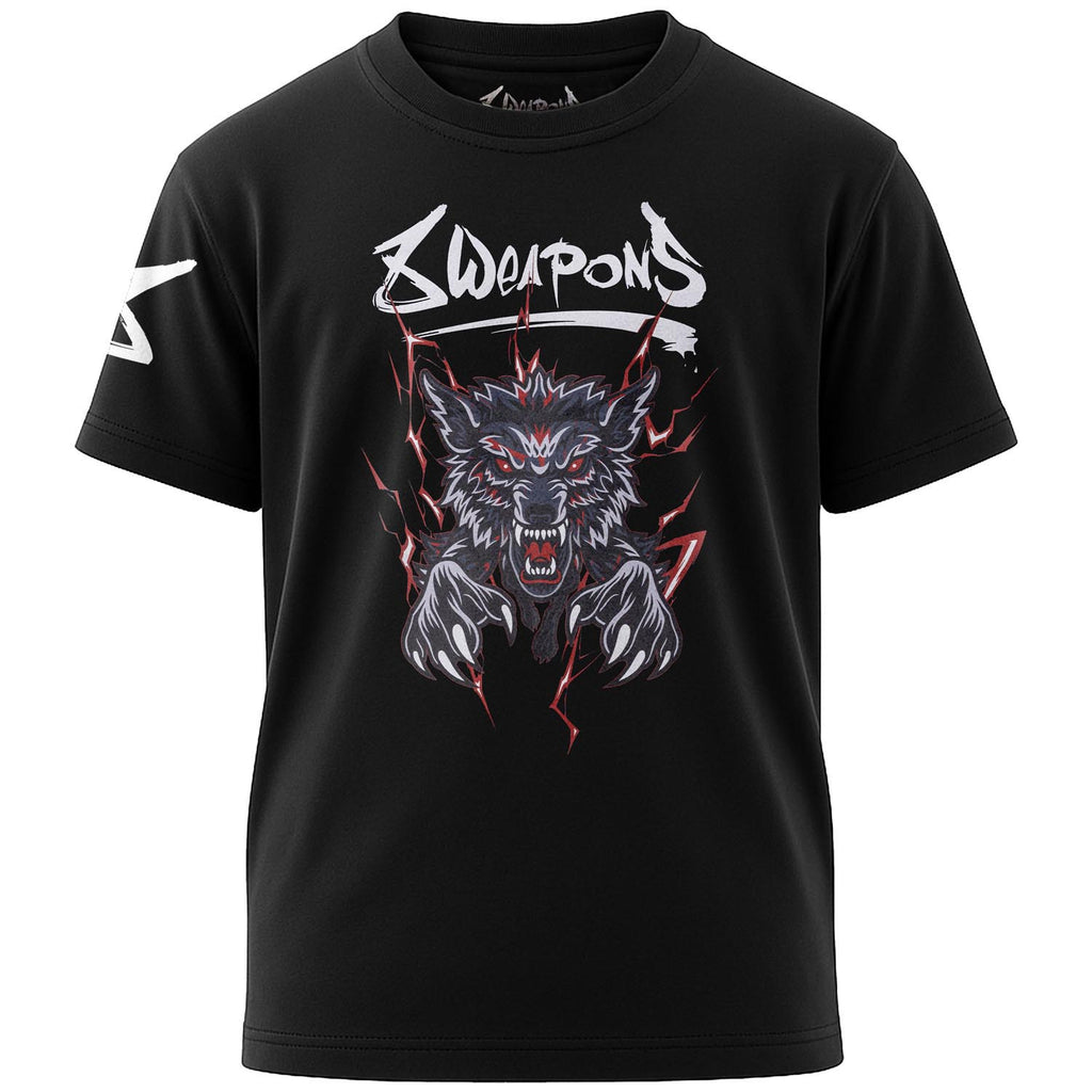 8 WEAPONS T-Shirt, Kids, Bestial Wolf, black-red