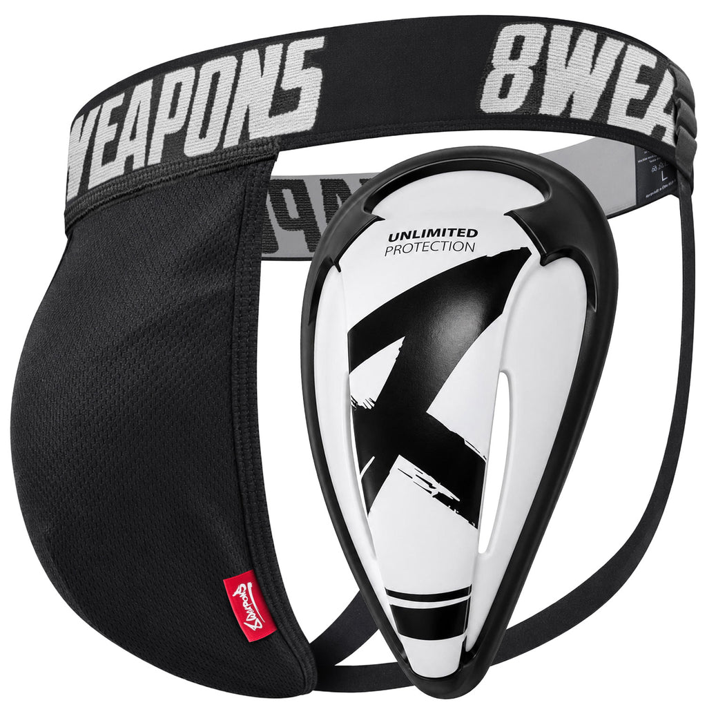 8 WEAPONS Groin Guard, Unlimited, black-white