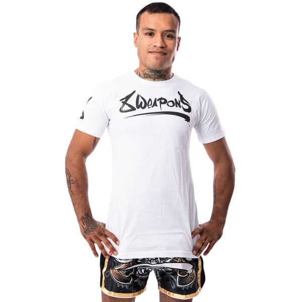 8 WEAPONS Muay Thai T-Shirt, Unlimited, white