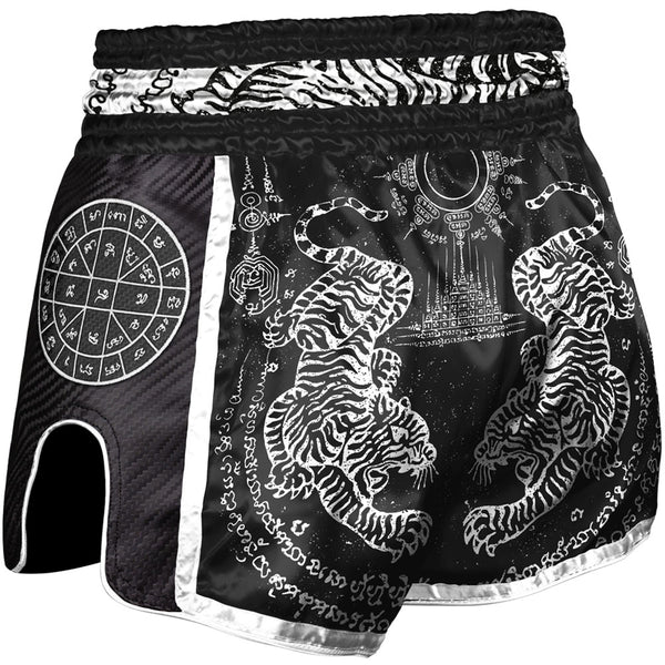 8 WEAPONS Shorts, Carbon, Sak Yant Tigers, black