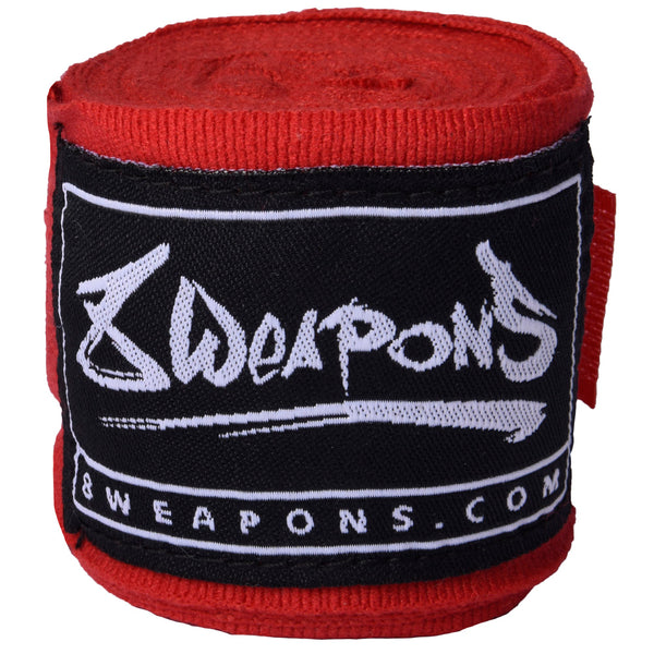 8 WEAPONS Hand Wraps, semi-elastic, 3.5 m, red