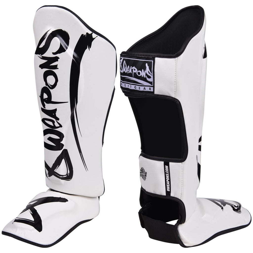 8 WEAPONS Shin Guard, Unlimited, white-black