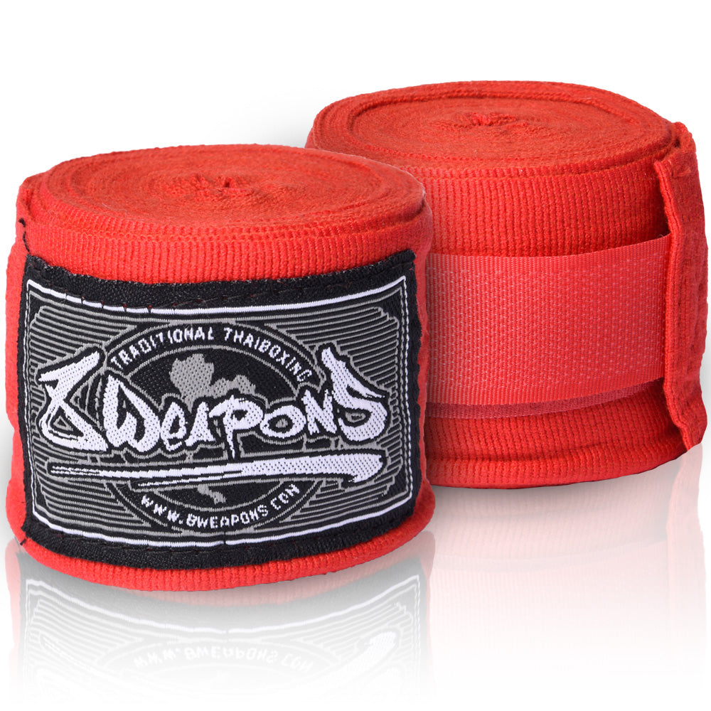 8 WEAPONS Hand Wraps, semi-elastic, 5 m, red