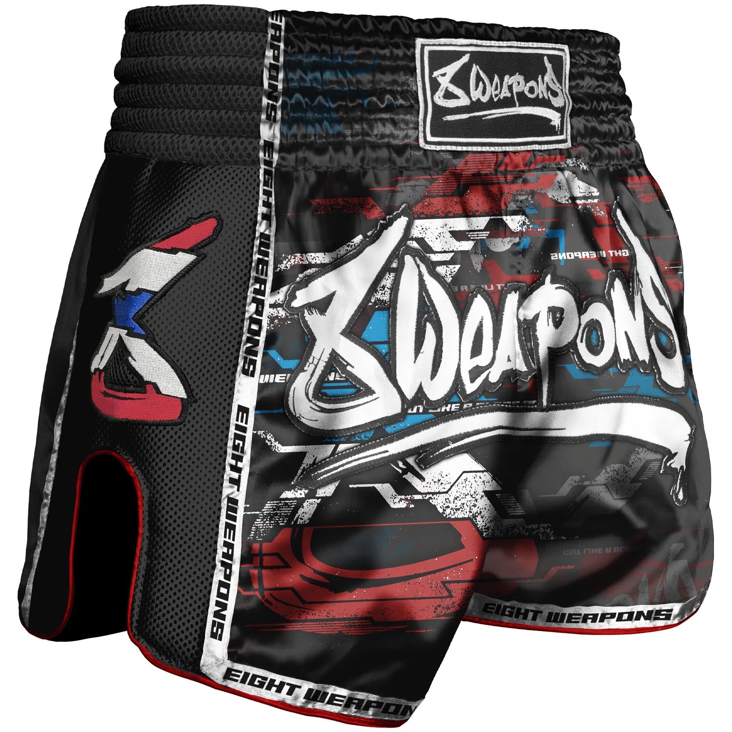 8 WEAPONS Muay Thai Shorts Samurai 2.0 Cyber Black Gold - FIGHTWEAR SHOP EUROPE