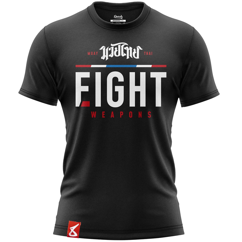 8 WEAPONS Muay Thai T-Shirt, The Fight, black
