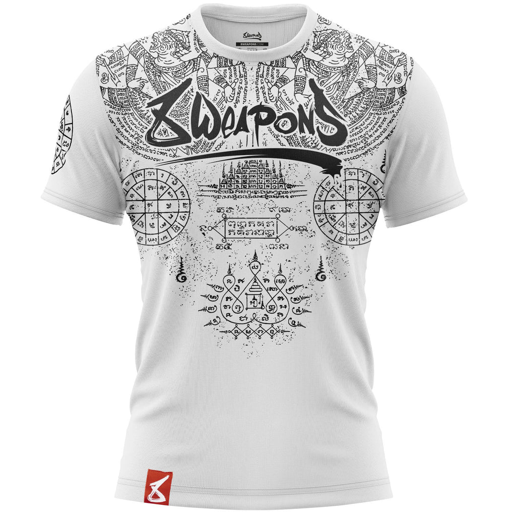 8 WEAPONS T-Shirt, Yantra, white